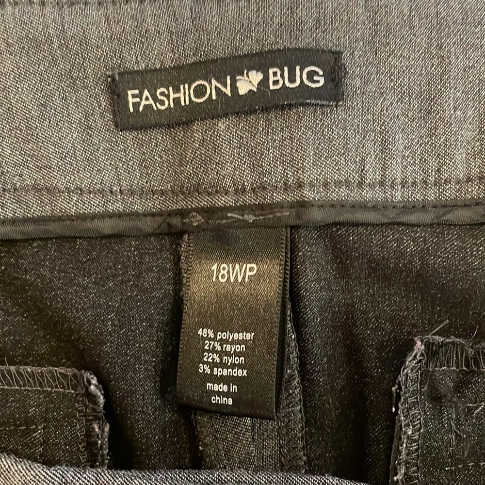 Fashion Bug, Woman’s Dress Pants, Sz 18WP, Dark Grey, boot cut - Picture 5 of 5
